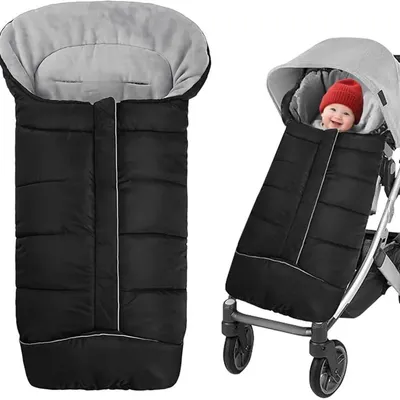Produktbild von Baby Winterfußsack warm & wasserfest | Universal Kinderwagen Fußsack mit Fleece & Reißverschluss | Schlafsack für Buggy, Auto