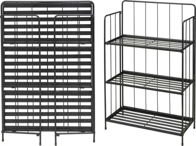 Obrázok produktu pre PROGARDEN Stojan na kvety kovový 3 poschodia 90 cm čierna KO-X71000100