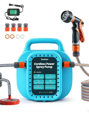 Tragbare Wasserpumpe, 12 Ah Akku, 55 m Förderhöhe, 12 l/min