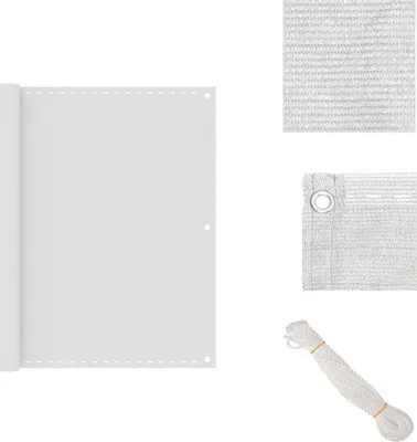 Produktbild von vidaXL Balkon-Sichtschutz Weiß 120x400 cm HDPE -  Sonnenschirme & Sonnenschutze