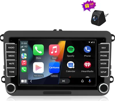Produktbild von 2+64G 7" Android 13 Autoradio Carplay Dla VW Golf Passat Seat Jetta Skoda Seat GPS NAVI WIFI BT SWC DAB+ USB FM RDS Mit Kamera