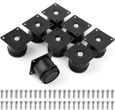 Produktbild von Famanu Möbelbeine 8 Stück verstellbar mit Schrauben, Erhöhung 50 mm für Sofa, Tisch, Bett und Schrank