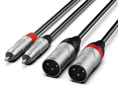 Immagine prodotto di Cavo Audibax Pro, 2 XLR maschio a 2 RCA, lunghezza 3 metri, colore nero