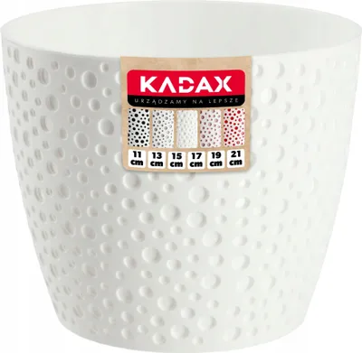Zdjęcie produktu dla KADAX Doniczka Osłonka Okrągła Na Kwiaty Biała 11cm