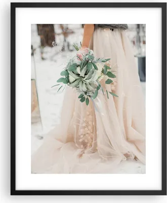 Produktbild von Gerahmtes Poster - Schwarzer Rahmen - Blumenstrauß Hochzeit Kleid - 40x50 cm - Wand Bild - Wanddeko - Wandbilder - Kunstposter - Wandposter - Bilderrahmen - Bilder - Kunstdruck - P2BPA40x50-5175