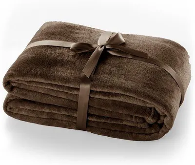 Produktbild von Fleece-Sprei 70 x 150 cm, Chocoladebraun, Microvezel, Pluizig