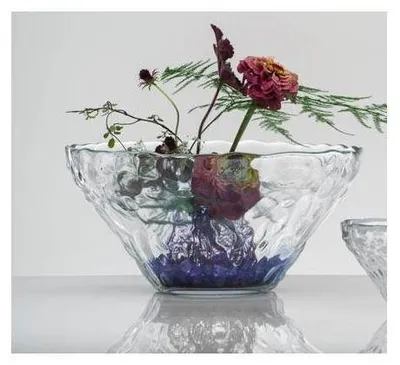 Produktbild von Schüssel, Schale PEPPLE H. 13cm D. 27cm Glas transparent rund Sandra Rich WA