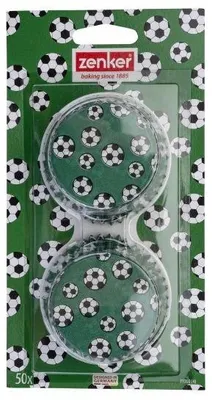 Immagine prodotto di Pirottini di carta per muffin "Calcio", confezione da 50