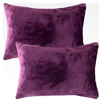Produktbild von Kissenhülle Celina (40 x 60 cm / 2er Pack) - Weicher Bezug mit Reißverschluss in Violett für Dekokissen und Sofakissen
