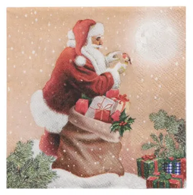 Produktbild von 3-lagige Servietten „Lieber Weihnachtsmann“ 1/4 25 x 25 cm 20 Stück.