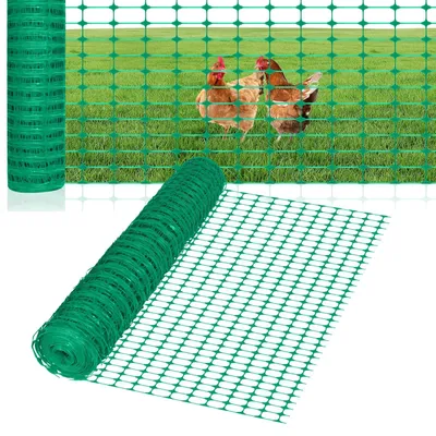 Obrázok produktu pre Elzusha – Sieťka na oplotenie z plastu, 1 x 30 metrov, zelená, vhodná do záhrady a na oplotenie pozemku