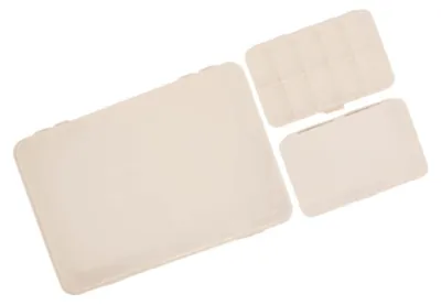 Aufbewahrungsboxen-Set, 3er, weiß, 26,5x17,8x4,2 cm & 14,6x9,1x3,2 cm