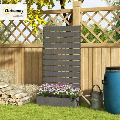 Image de Support pour plantes grimpantes - Treillis d'escalade - Jardinière - Tuteur pour plantes grimpantes - Arche pour plantes grimpantes - Jardinière surélevée - Structure en aluminium