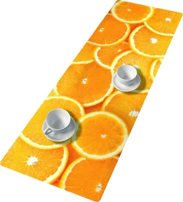 Obrázek produktu pro BERTONI Plstěný běhoun na stůl, ubrus se vzorem stolní dekorace ORANŽOVÁ - 95 cm x 33 cm