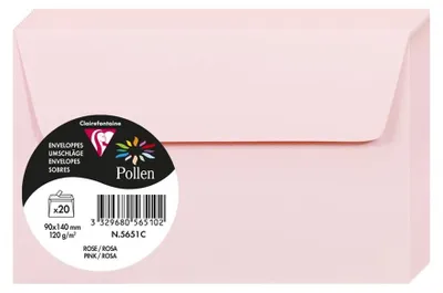Obrázek produktu pro Clairefontaine 5651C, Růže, 120 g/m², 140 mm, 90 mm, Forest Stewardship Council (FSC), Francie