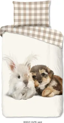 Produktbild von Good Morning Kinder Bettwäsche mit tiere - 140x200 cm- 100%  Baumwolle
