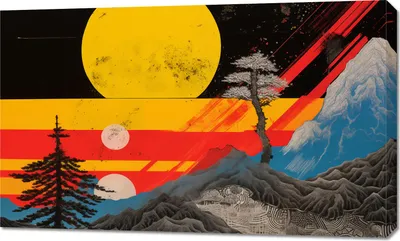 Produktbild von Bild 100x60cm Bergverwandlung