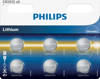 Image de Philips baterie CR2032P6/01B - 6ks
