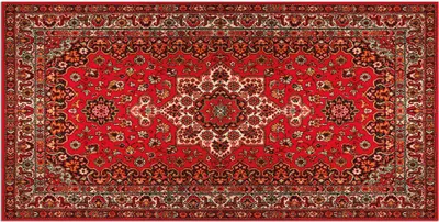 Produktbild von Küchenläufer Vintage Perser beige rot rutschfester Flur Teppich