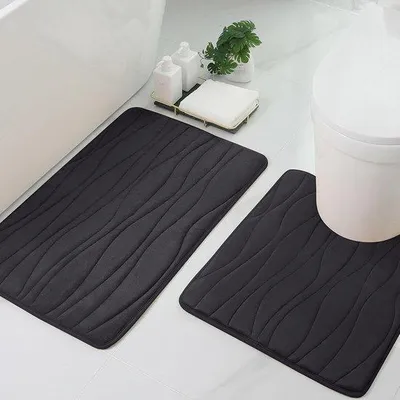 Produktbild von Set aus 2 Antislip-Matten - schwarz - traagschuim