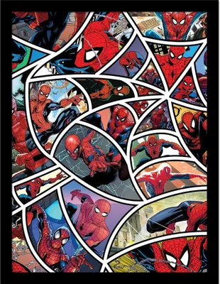 Produktbild von Spider-Man - Gerahmtes Poster, Gemustert PM8977 (40 cm x 30 cm) (Bunt)