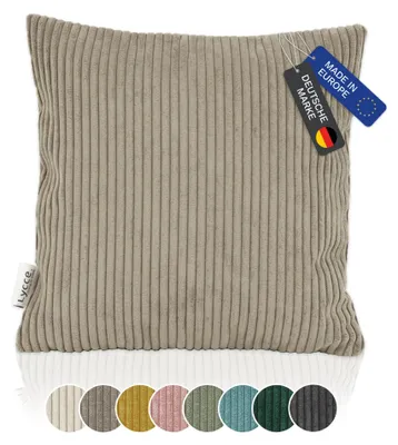 Produktbild von Kissenbezug aus trendigem Cordstoff (40x40cm), taupe