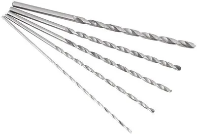 Zdjęcie produktu dla Profesjonalny zestaw wierteł spiralnych z aluminium - 5 sztuk - HSS, średnica 2-5 mm - do obróbki drewna