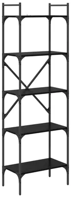 Obrázok produktu pre vidaXL Regál na knihy čierny dubový vzhľad 56 x 32 x 174 cm materiál na báze dreva