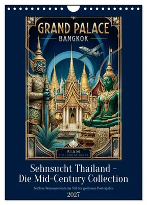 Produktbild von Sehnsucht Thailand - Die Mid-Century Collection (Wandkalender 2027 DIN A4 hoch), CALVENDO Monatskalender
