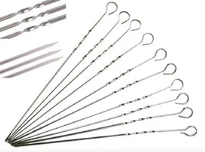 Produktbild von Famanu Grillspieße 50 cm - Metallspieße für Fleisch