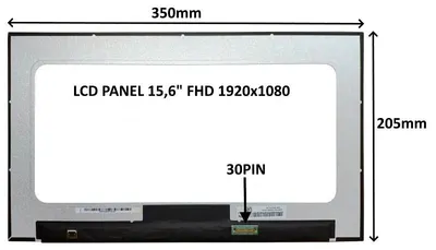 Produktbild von Lcd Panel 15,6" Fhd 1920X1080 30Pin Matný Ips / Bez Úchytů