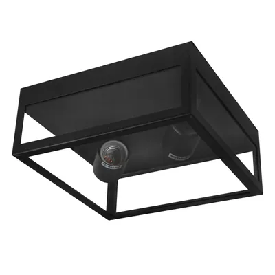 Produktbild von LED Gartenleuchte 10.2cm 2xE27 max 60W 360° IP44 Deckenleuchte Schwarz