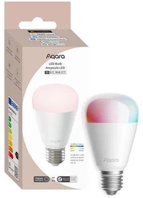 Produktbild von Aqara LED Bulb T2, Intelligentes Leuchtmittel, Bluetooth/Zigbee, Weiß, E27, 2000 K, 9000 K