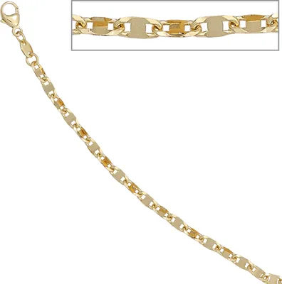 Produktbild von JOBO Halskette Kette 585 Gelbgold 45 cm Karabiner