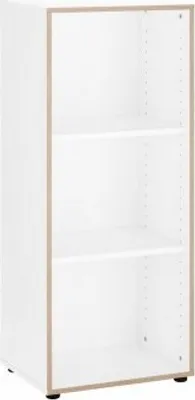 Produktbild von Regal weiß-eiche, 2 Böden, HxBxT 112x46x35 cm, mit farblicher Absetzung