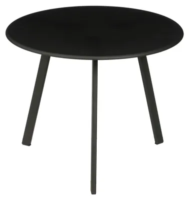 Obrázek produktu pro Mica Decorations Seattle – venkovní odkládací stolek – kulatý konferenční stolek – stolek na květiny a kávový stolek – V38 x Ø58 cm – kov – černý