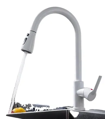 Obrázek produktu pro Kuchyňská baterie, výsuvná hubice, páková, 04043wh, G1/2