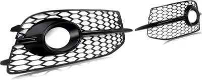 Immagine prodotto di Copertura della griglia - Griglia luminosa a nido d'ape - Per Audi Q3 S-Line (2011-2015) - Griglia anteriore sportiva - Accessori auto