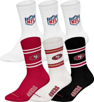 Produktbild von NFL Uni Socken, 6er Pack - NFL Teams, 6Pack Crew Socks, Football, Logo, Baumwollmischung San Francisco 49ers 2/Weiß 43-46