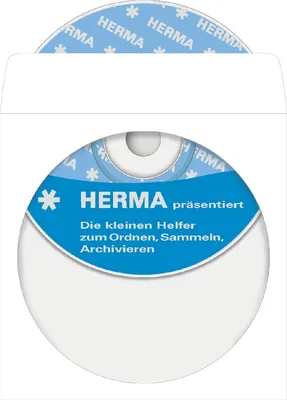 Zdjęcie produktu dla Białe papierowe koperty na płyty CD z klejonym zamknięciem, wymiary 124 x 124 mm, opakowanie = 30 x 100 sztuk