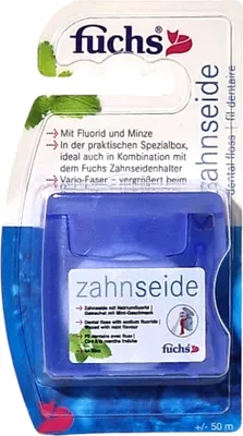 Produktbild von Fuchs Zahnseide gewachst mit Minze 50 m