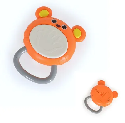 Produktbild von Moni Musikspielzeug Trommelbär MBX05-2, Musik, Trommelgeräusche, Tierstimmen orange