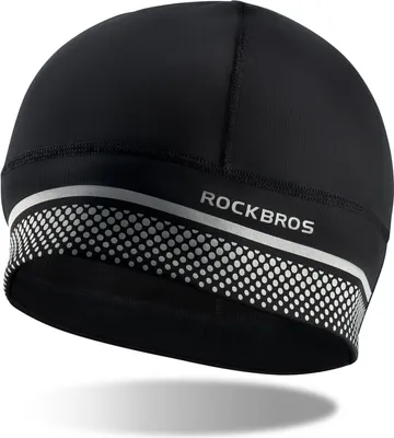 Image de ROCKBROS Bonnet d'hiver femme/homme Chauffe-oreilles Outdoors Cap Fleece Skull-Cap Noir