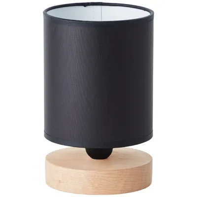 Produktbild von BRILLIANT Vonnie Tischleuchte schwarz/holzfarbend 93094/76