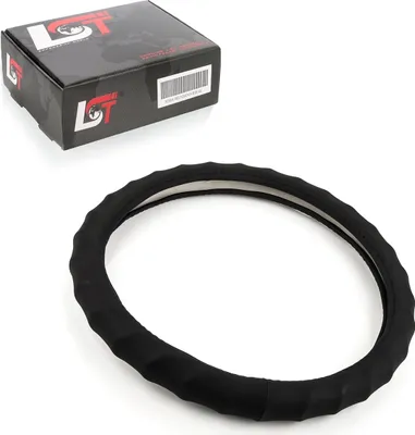 Produktbild von Lenkradbezug Ø 38x9 cm schwarz für CHRYSLER für FORD für LAND ROVER für JEEP