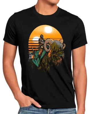 Produktbild von A.N.T. Bantha Rider Herren T-Shirt yoda mando kopfgeldjäger