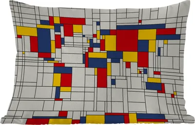 Produktbild von MuchoWow® Outdoor Kissen - Weltkarte - Mondrian - Farben - Kinder - Junge - Mädchen - Kinder - 50x30 cm - Wetterfest - Lounge Kissen - Sofa kissen - Wohnzimmer Dekoration