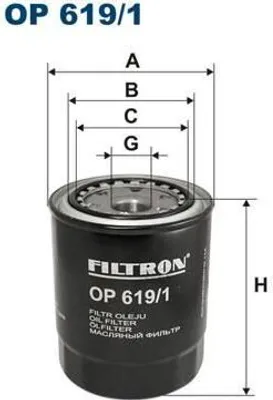 Obrázek produktu pro Olejový filtr FILTRON OP 619/1