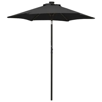 Immagine prodotto di vidaXL Ombrellone con illuminazione a LED nero 200x211 cm alluminio
