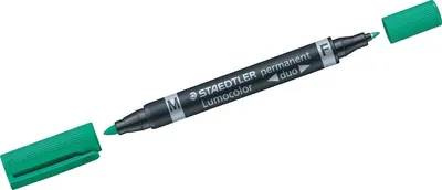 Produktbild von Staedtler Lumocolor Duo, Grün, Feine/ runde Spitze, Schwarz, Grün, 1,5 mm, Universal, 1 Stück(e)